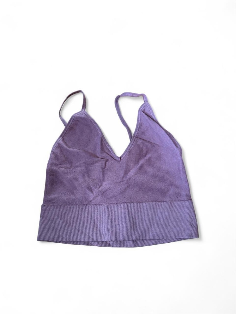 Bozzolo Tan V‑Neck Crop Bralette Tank
